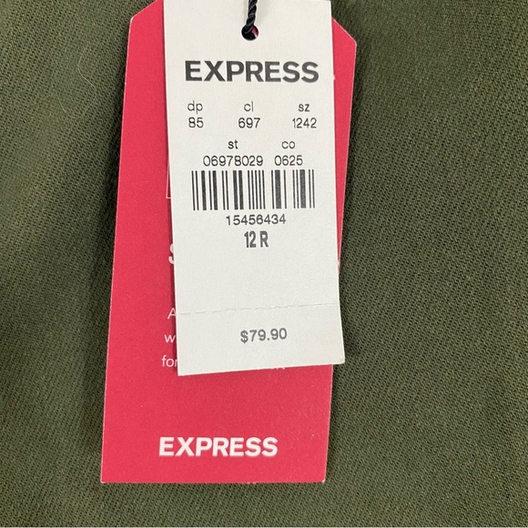 Express Womens Jeans Sz 12 Legging High Rise Stretch Supersoft Green Distressed - Picture 11 of 14